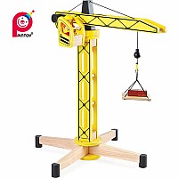 PinToy Tall Crane - Wooden Construction Toy