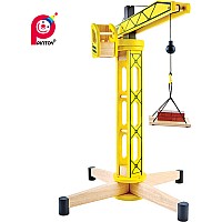 PinToy Tall Crane - Wooden Construction Toy