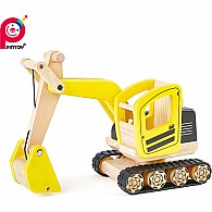 PinToy Excavation Digger - Wooden Construction Vehicle