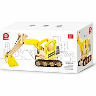 PinToy Excavation Digger - Wooden Construction Vehicle