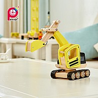 PinToy Excavation Digger - Wooden Construction Vehicle