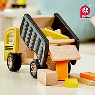 PinToy Dumper Truck Wooden Construction Vehicle