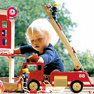 Fire Engine - Wooden City Vehicle