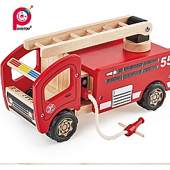 Fire Engine - Wooden City Vehicle (Small Size)
