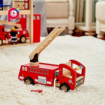 Fire Engine - Wooden City Vehicle (Small Size)