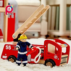 Fire Engine - Wooden City Vehicle (Small Size)