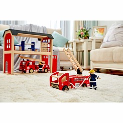 Fire Engine - Wooden City Vehicle (Small Size)