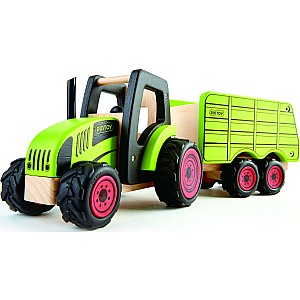 Tractor with trailer - Wooden Farm Vehicle