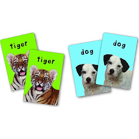 First 100 Animals Matching Card Game