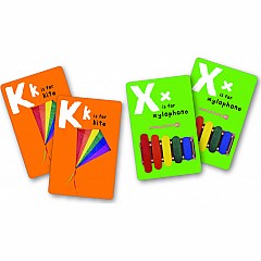First 100 Alphabet Matching Card Game From University Games School Crossing