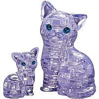 Std. Crystal Puzzle-Cat & Kitten (Clear)
