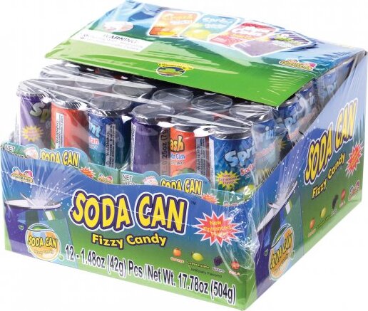 Six Pack Soda Can Fizzy Candy - Sold Individually