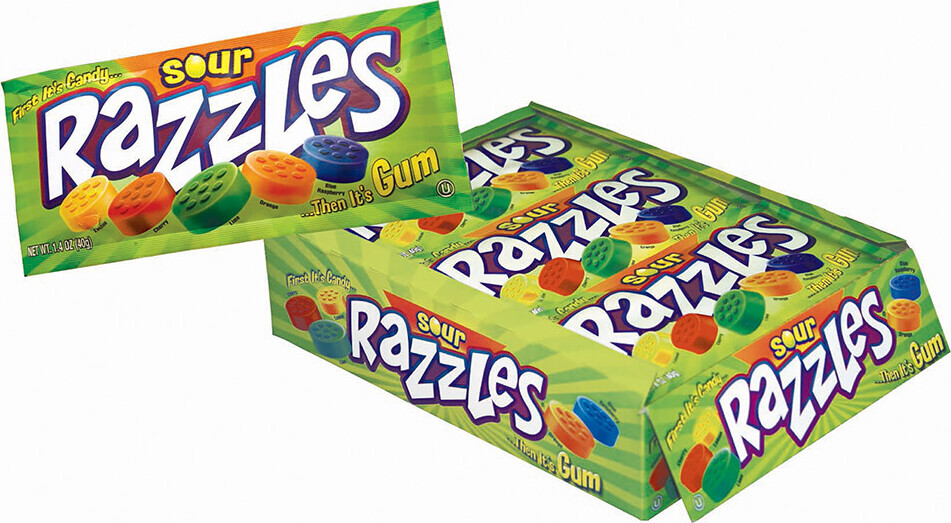 Razzles® Sour Candy Gum - Sold Individually