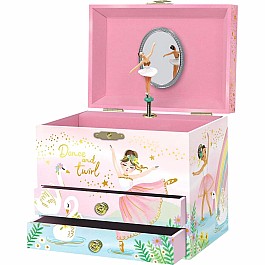 Ballerina Musical Jewelry Box 2-Drawers