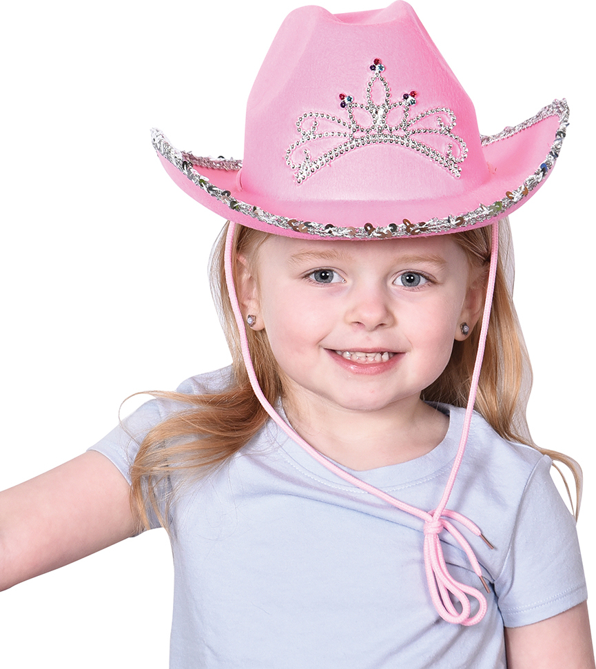 Pink Cowboy Hat with Tiara