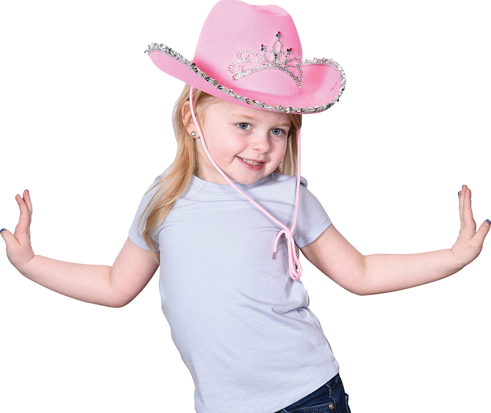 Pink Cowboy Hat with Tiara