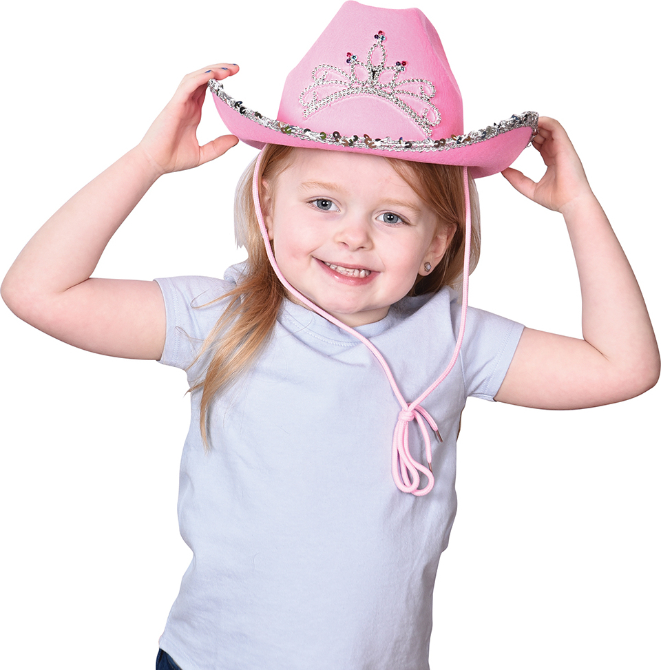 Pink Cowboy Hat with Tiara