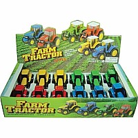 4 inch Die-cast Farm Tractor (assorted colour styles)