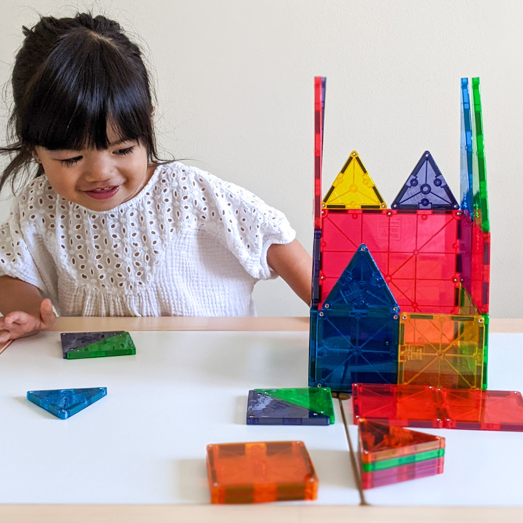 Magna-Tiles Clear Colors 32 Piece Set - Boing! Toy Shop