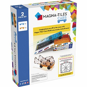 Magna-Tiles Cars – Blue & Orange