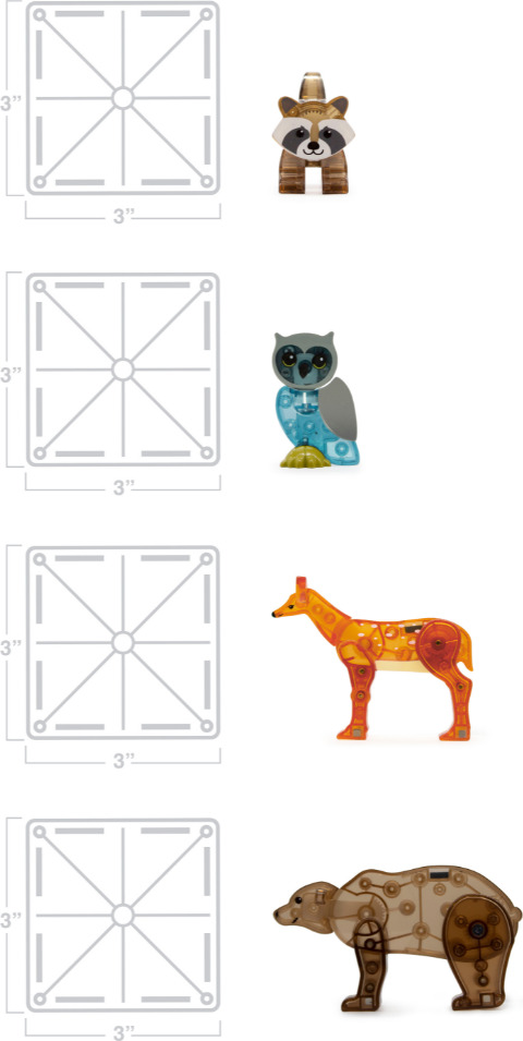 Forest Animals Magna-Tiles (25 Piece Set)