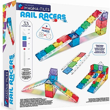 Magna-Tiles Rail Racers, 33 Piece Set