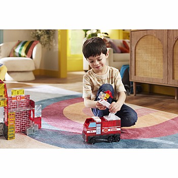 Magna-Tiles Fire Station, 55 Piece Set