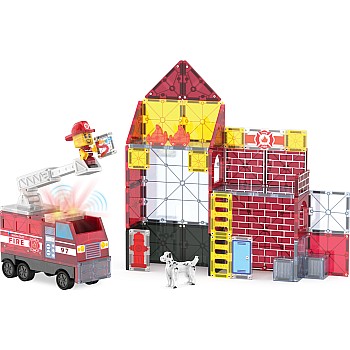 Magna-Tiles Fire Station, 55 Piece Set