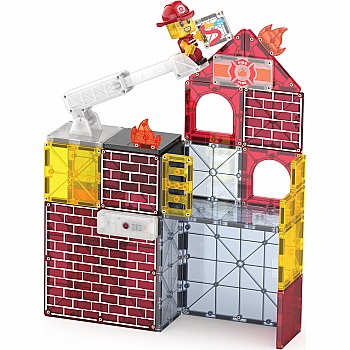 Magna-Tiles Fire Station, 55 Piece Set