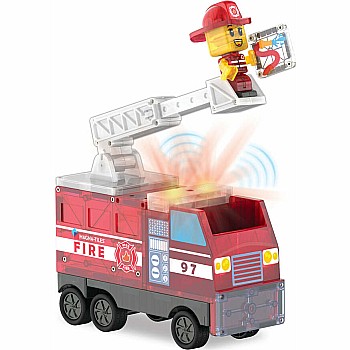 Magna-Tiles Fire Station, 55 Piece Set