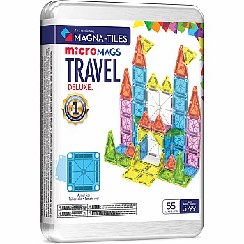 Magna-Tiles MicroMags Travel Deluxe, 55 Piece Set
