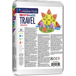 Magna-Tiles MicroMags Travel Deluxe, 55 Piece Set