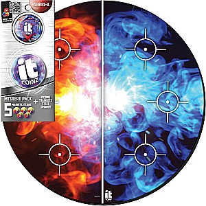 Fire Game Board Set and Mystery 5-pack - ItCoinz Magnetic Battle Coinz