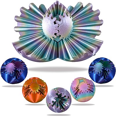 Gear Ball Fidget Toy (Blue & Green)
