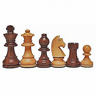 French Staunton Chessmen Sheesham/ Kari Wood 3 3/ 4" King