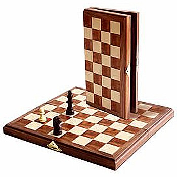 We Games Travel Wood Magnetic Chess Set 11"