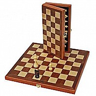 We Games 11" Wood Folding Chess Set