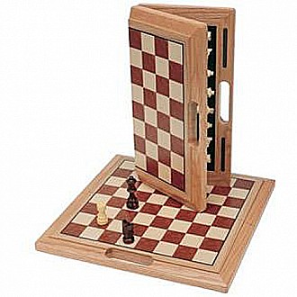 We Games 16" Camphor Folding Chess Set