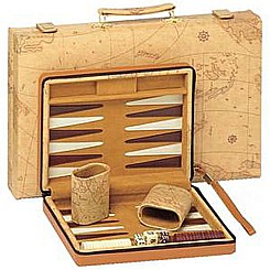 Tan Map Style Travel Backgammon