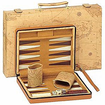 Tan Map Style Travel Backgammon