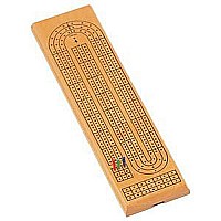 Classic Wood Cribbage Board Continuous 3 Track
