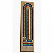 We Games 3 Track Wood Red, Blue, and Green Cribbage