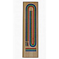 We Games 3 Track Wood Red, Blue, and Green Cribbage