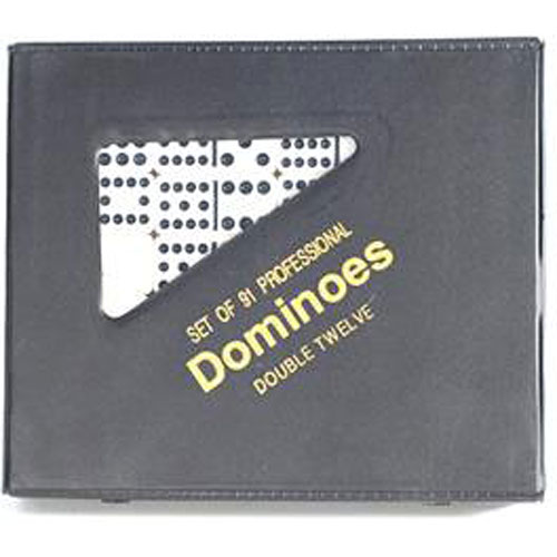 Double 12 Dominoes Ivory-color Tiles With Black Dots - Boon