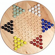 We Games Wood Chinese Checkers Set with Marbles