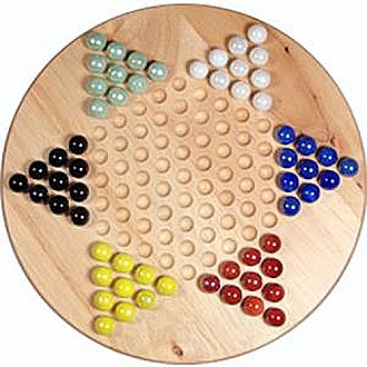 Chinese Checkers: 11.5" Wood w/ Marbles
