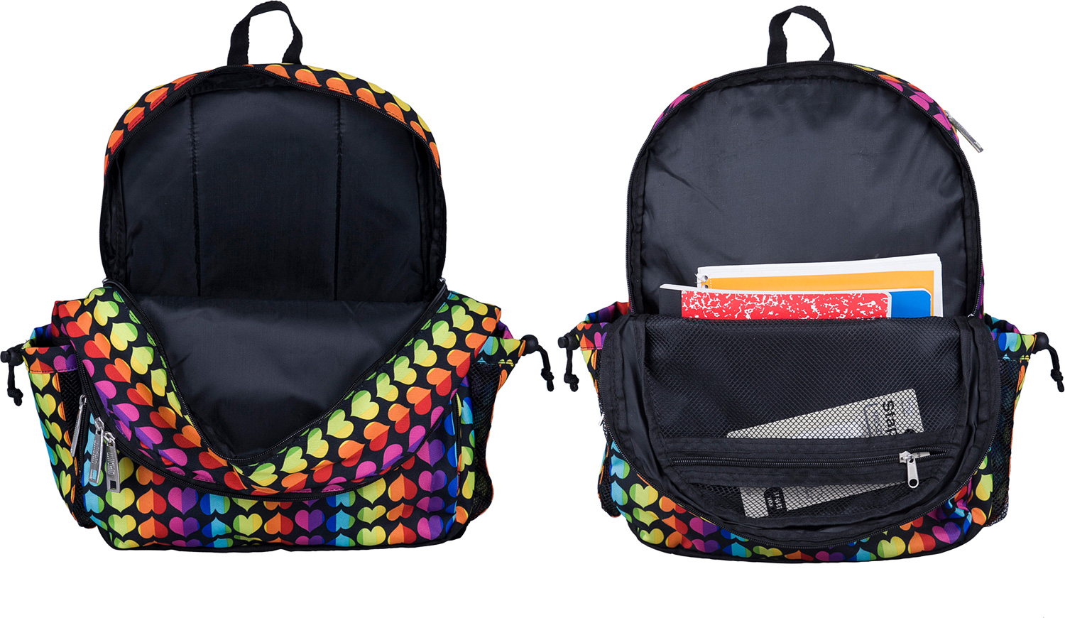 clear backpack rainbow straps