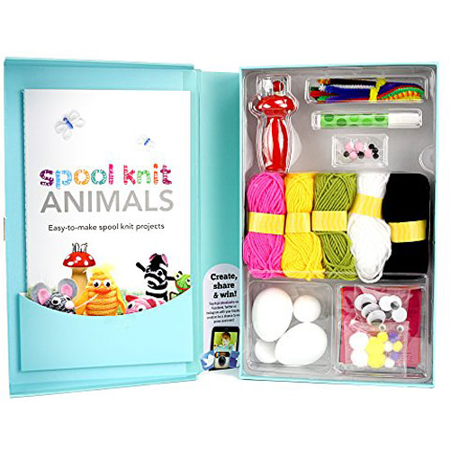 Spicebox Spool Knit Animals Toy - Over the Rainbow