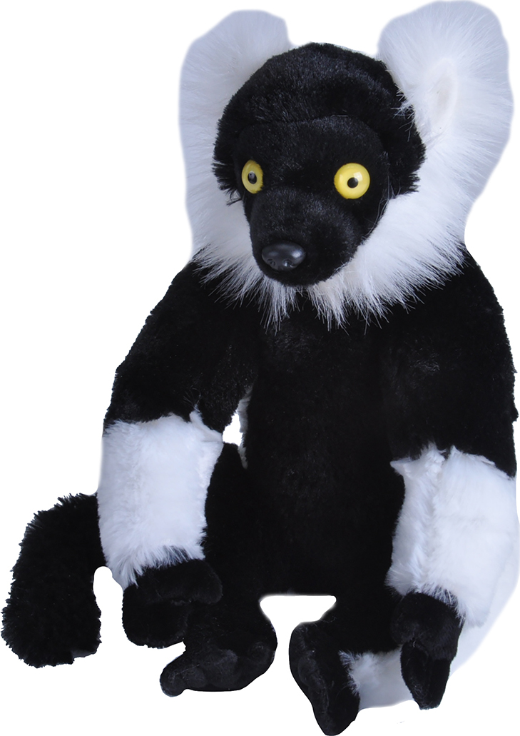 Black & White Lemur Stuffed Animal - 12