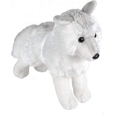 Standing Arctic Wolf Stuffed Animal - 12"